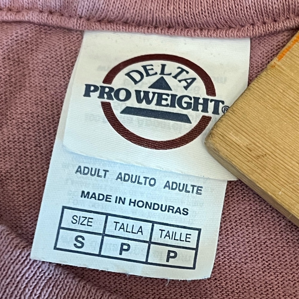 Delta Pro Weight Pink Hunting Cowboys Retro Western Colorful Graphic Tee Sz S - Picture 3 of 6